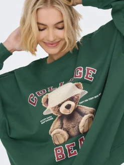 Hot Onlbila L/S Bear O-Neck Swt Sweatsæt & Comfy Wear|Bluser & Skjorter