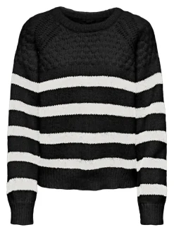 Online Onlbillie Life Ls Stripe O-Neck Knt Bluser & Skjorter|Strik