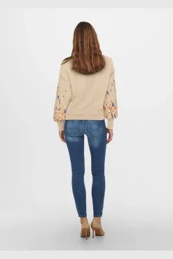 Only Sweatsæt & Comfy Wear|Bluser & Skjorter<Onlbrooke L/S O-Neck Flower Swt