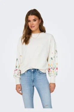 Outlet Onlbrooke L/S O-Neck Flower Swt Sweatsæt & Comfy Wear|Bluser & Skjorter