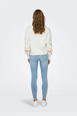Outlet Onlbrooke L/S O-Neck Flower Swt Sweatsæt & Comfy Wear|Bluser & Skjorter