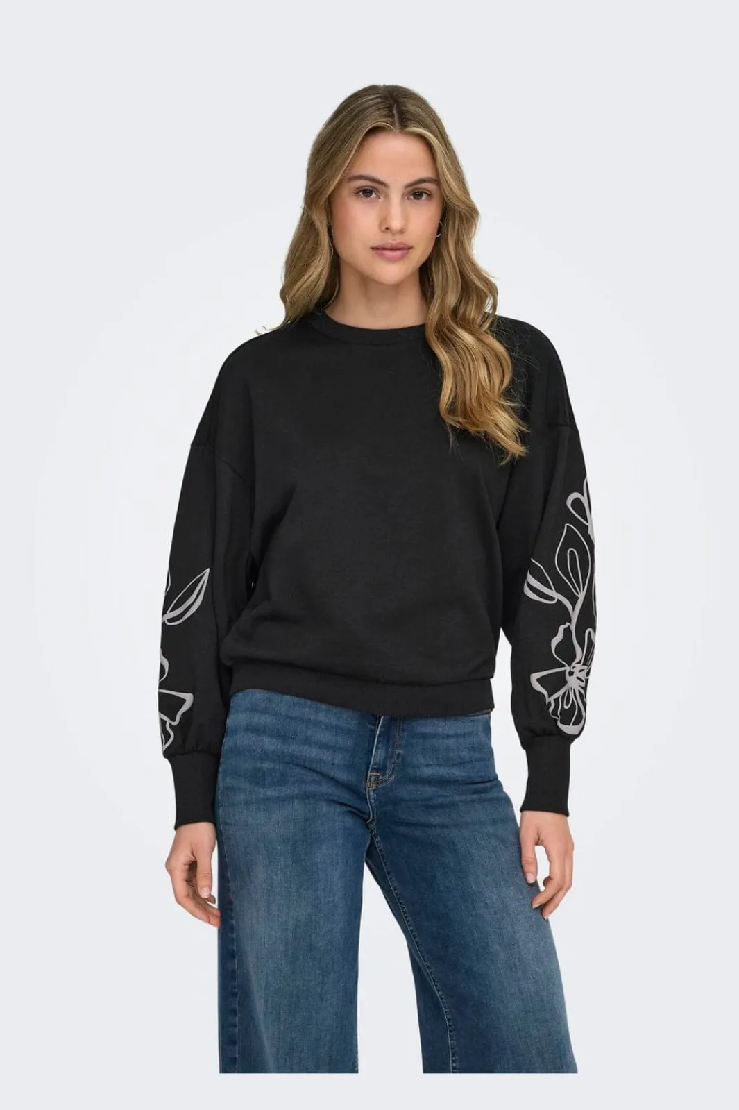 Only Sweatsæt & Comfy Wear|Bluser & Skjorter<Onlbrooke L/S O-Neck Flower Swt