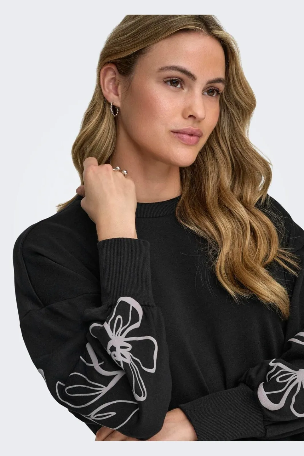 Only Sweatsæt & Comfy Wear|Bluser & Skjorter<Onlbrooke L/S O-Neck Flower Swt