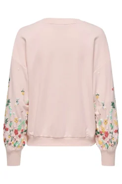 Clearance Onlbrooke L/S O-Neck Flower Swt Sweatsæt & Comfy Wear|Bluser & Skjorter