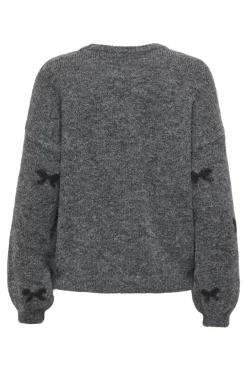 New Onlbrunhilda Life Ls Bow O-Neck Knt Strik|Bluser & Skjorter