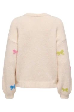 Outlet Onlbrunhilda Life Ls Bow O-Neck Knt Strik|Bluser & Skjorter