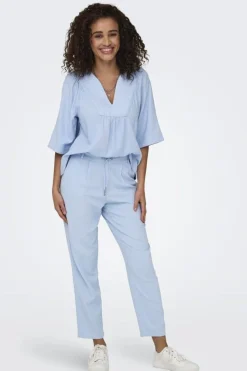 Only T-Shirts & Toppe<Onlcaro 2/4 V-Neck Linen Bl Top Cc