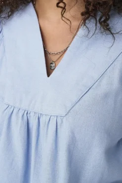 Only T-Shirts & Toppe<Onlcaro 2/4 V-Neck Linen Bl Top Cc