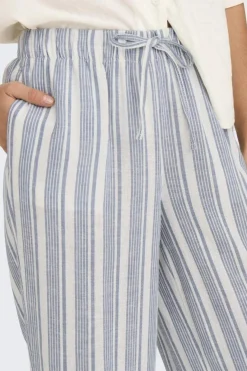 Outlet Onlcaro Linen Bl Pull-Up Pant Cc Bukser, Jeans & Leggings