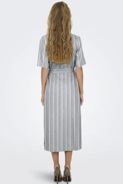 Hot Onlcaro S/S Linen Bl Belt Dress Cc Kjoler|Ammevenligt Tøj