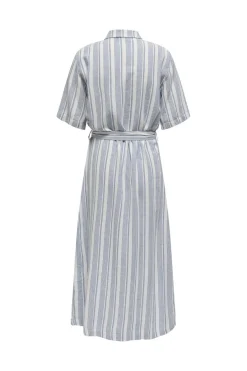 Hot Onlcaro S/S Linen Bl Belt Dress Cc Kjoler|Ammevenligt Tøj