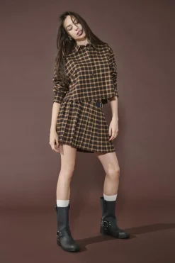 Only Nederdele<Onlcat Life Plisse Check Skirt