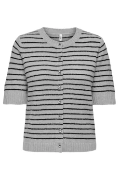Best Onlchester Life Ss Stripe Cardi Cc Knt Cardigans|Ammevenligt Tøj