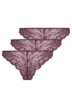 Outlet Onlchloe Lace Glitter Brazil 3-Pack Acc Nattøj & Lingeri