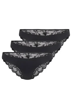 Only Nattøj & Lingeri<Onlchloe Lace Glitter Brazil 3-Pack Acc