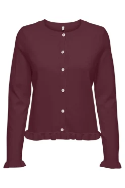 Only Cardigans|Ammevenligt Tøj<Onlcinderel Ls Frill Cardigan Knt