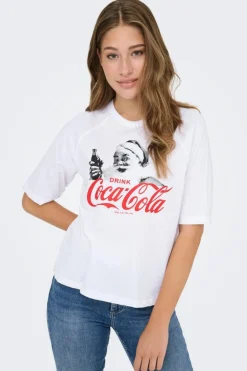 Sale Onlcoca Cola Xmas Life S/S Top T-Shirts & Toppe