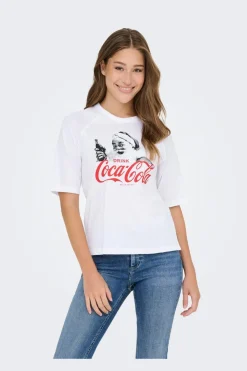 Sale Onlcoca Cola Xmas Life S/S Top T-Shirts & Toppe