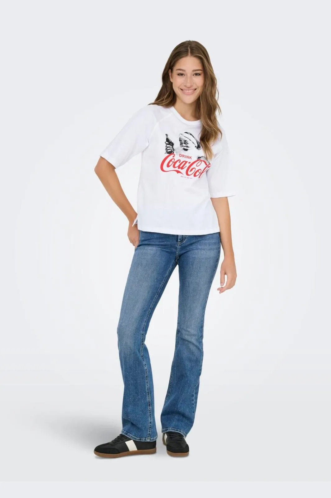 Sale Onlcoca Cola Xmas Life S/S Top T-Shirts & Toppe