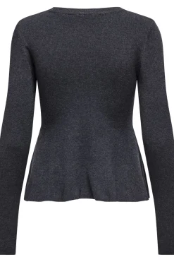 Only Strik|Bluser & Skjorter<Onlcoco Life Ls Rib Oneck Peplum Cc Knt