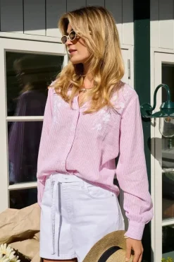 Hot Onlcosima L/S Emb Shirt Bluser & Skjorter|Ammevenligt Tøj