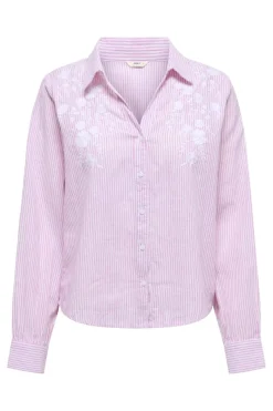 Hot Onlcosima L/S Emb Shirt Bluser & Skjorter|Ammevenligt Tøj
