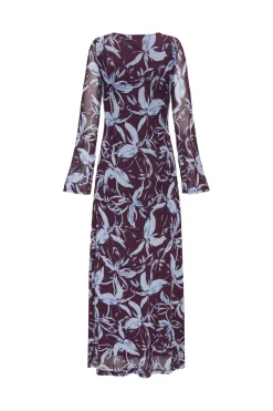 Only Kjoler<Onlcyril Mesh L/S Ankel Dress