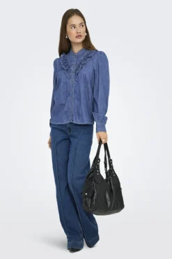 Only Bluser & Skjorter|Ammevenligt Tøj<Onldasha-Sevigny L/S Frill Shirt Akm