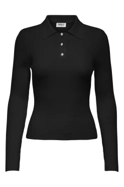 Onlelisa L/S Rib Polo Knt Bluser & Skjorter