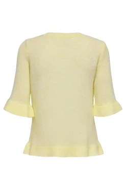 Only T-Shirts & Toppe<Onlella Ss Frill O-Neck Knt