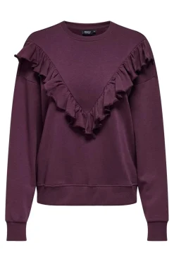 Best Onlely L/S O-Neck Fringe Swt Bluser & Skjorter|Sweatsæt & Comfy Wear