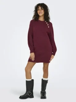 Only Kjoler<Onlemma Life Ls Button Onec Dress Cc Knt