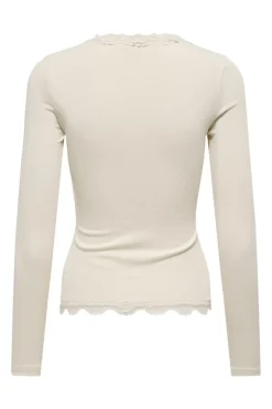 New Onlenea L/S Lace Mix Placket Top Cardigans|Ammevenligt Tøj