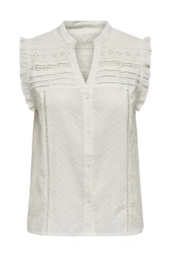New Onlevelyn Sl V-Neck Top Ox T-Shirts & Toppe|Ammevenligt Tøj
