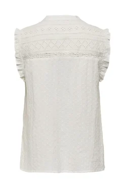 New Onlevelyn Sl V-Neck Top Ox T-Shirts & Toppe|Ammevenligt Tøj