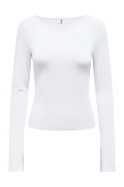 Onlfelina L/S Boatneck Slit Top Bluser & Skjorter