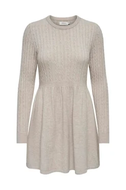 Only Kjoler<Onlfia Life Ls Cable Dress Knt