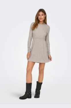 Only Kjoler<Onlfia Life Ls Cable Dress Knt