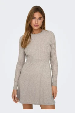 Only Kjoler<Onlfia Life Ls Cable Dress Knt