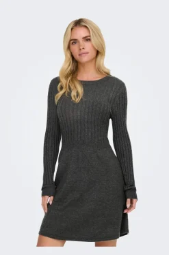 Only Kjoler<Onlfia Ls Cable Dress Knt