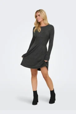 Only Kjoler<Onlfia Ls Cable Dress Knt