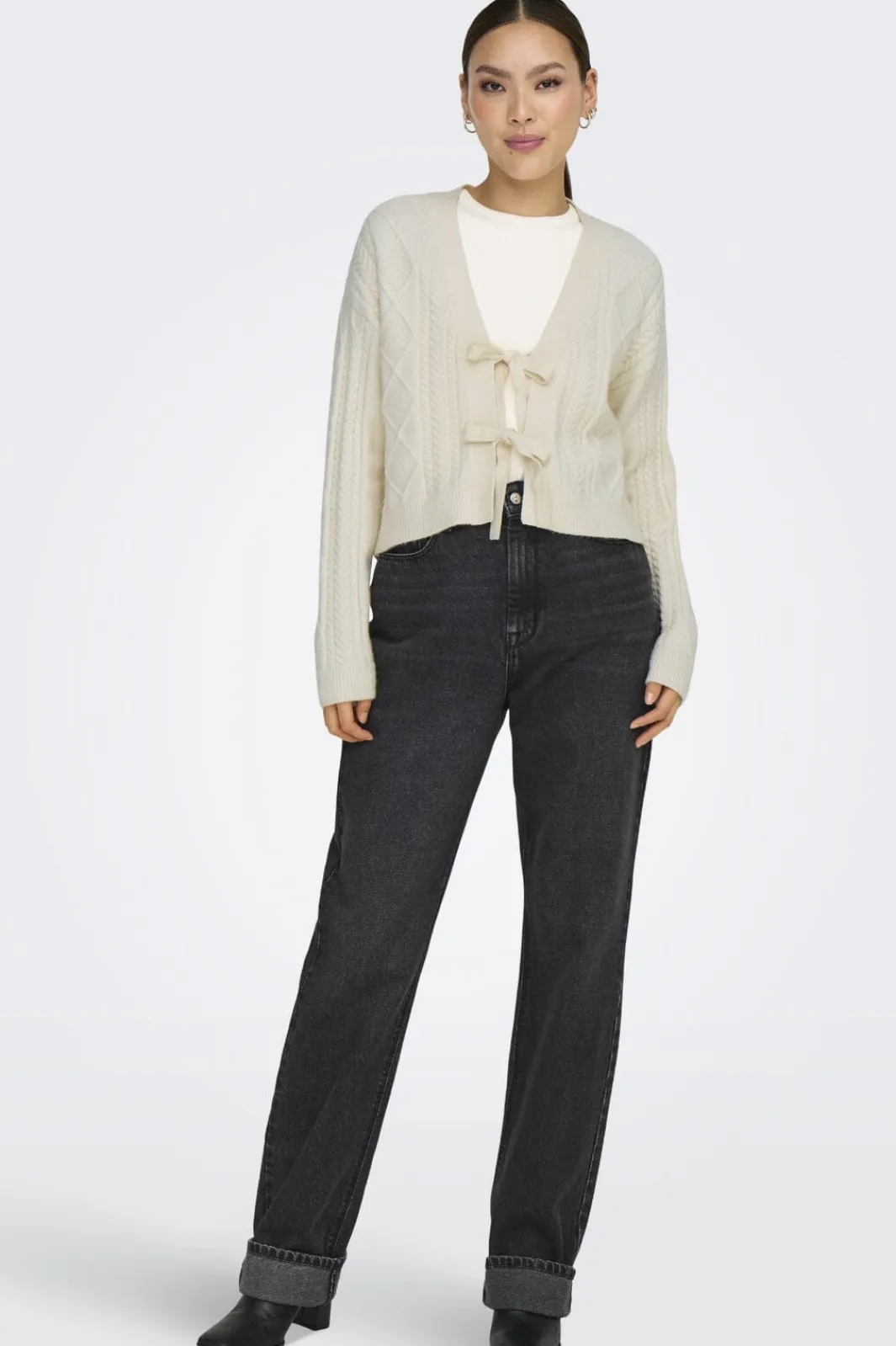 Only Cardigans|Ammevenligt Tøj<Onlfia Ls String Cardigan Knt Nca