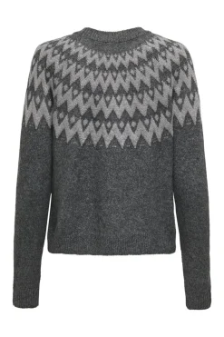 Only Strik|Bluser & Skjorter<Onlfry Ls Jq Glitter O-Neck Cc Knt