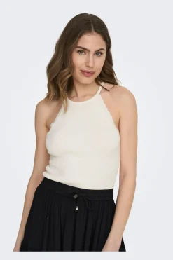 Only T-Shirts & Toppe<Onlgemma Sl Scallop Hltneck Top Knt