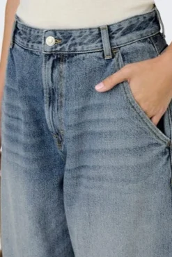 Only Bukser, Jeans & Leggings<Onlgia Mid Loose Baggy Dot413