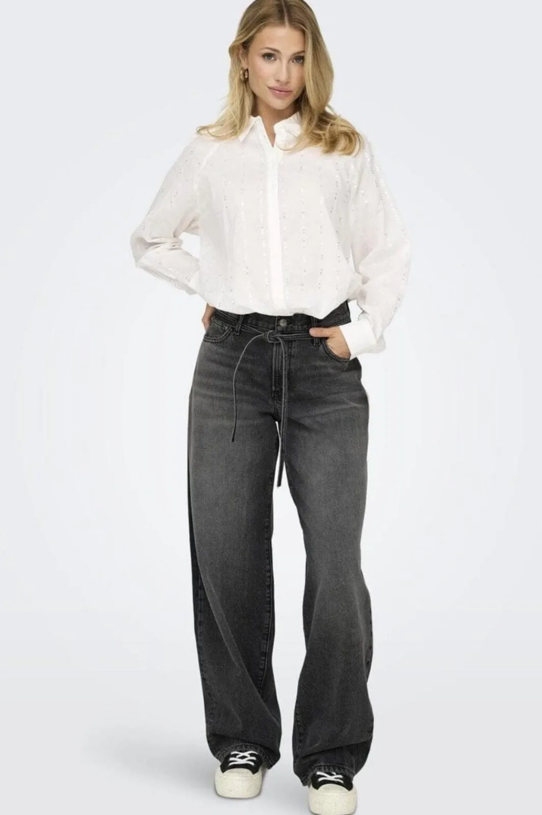 Hot Onlgianna Straight Dot980 Bukser, Jeans & Leggings