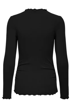 New Onlglamour L/S Mockneck Ruching Top T-Shirts & Toppe
