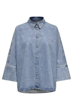 Clearance Onlgrace 3/4 Slv Shirt Heart Seq Bluser & Skjorter|Ammevenligt Tøj