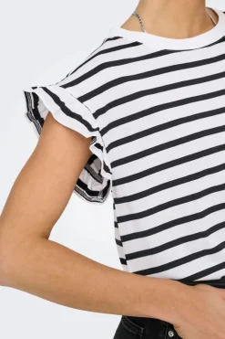 Only T-Shirts & Toppe<Onlgrape S/S Frill O-Neck Top