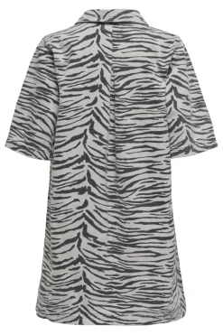 Best Onlgry Ss Zebra Dress Sik Kjoler